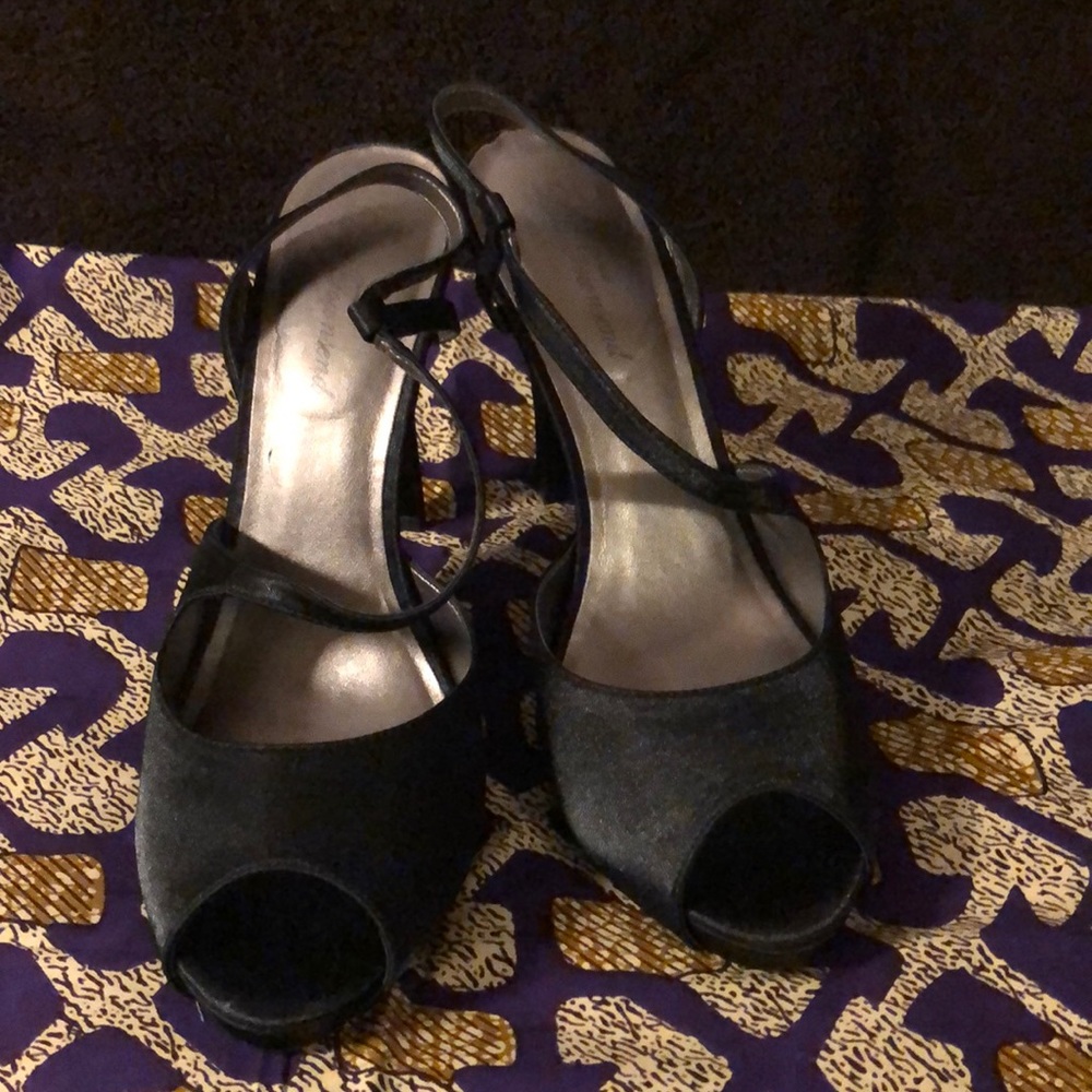 Black Satin Shoes